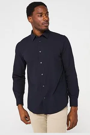 Armani Exchange Long Sleeve Seersucker Shirt