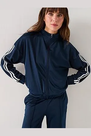 Very Zip Up Side Stripe Sweatshirt