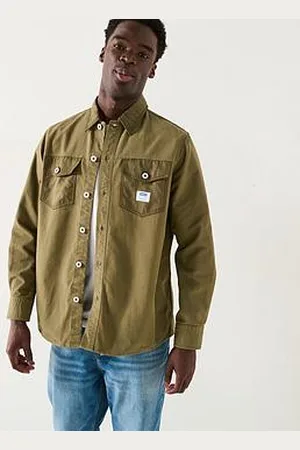 HUGO BOSS Ebrido Contrast Pocket Shirt - Khaki