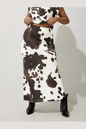 Yours Cow Print Skirt