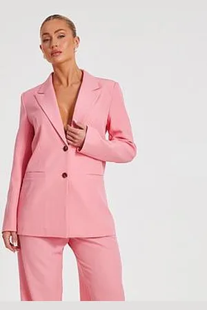 Quiz Coral Woven Blazer