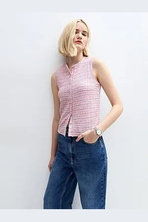New Look Boucle Button Up Vest