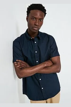 Everyday Basic Short Sleeve Standard Collar Linen Shirt
