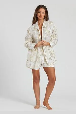 South Beach Starfish Metallic Jacquard Shirt