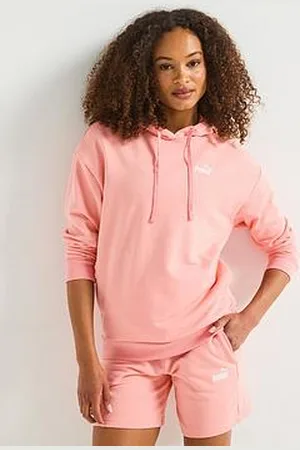 PUMA Womens Short Hooded Sweat Suit - Pink
