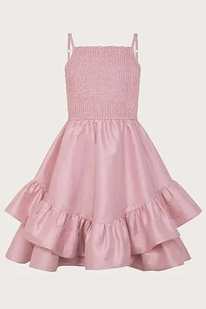 Monsoon Girls Clariska Smocked Taffeta Prom Dress