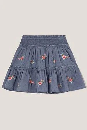 Monsoon Girls Floral Embroidered Rara Skirt