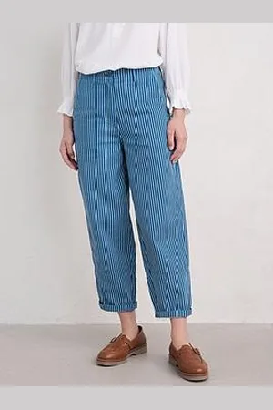 Seasalt Cornwall Striped Ankle Grazer Trousers