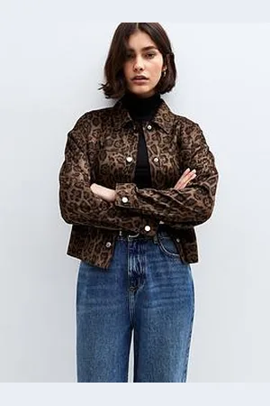New Look Animal Print Faux Suede Shacket