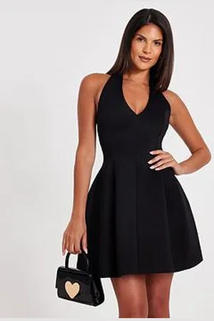 Quiz Halter Neck Skater Dress