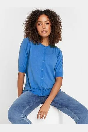 M&Co Short Sleeve Button Down Cardigan