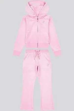 Juicy Couture Younger Girls Diamante Zip Thru & Bootcut Jogger Set