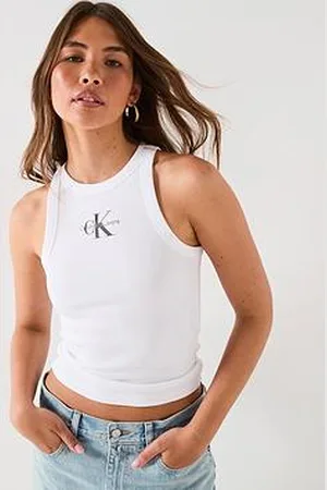 Calvin Klein Logo Ribbed Tank Top