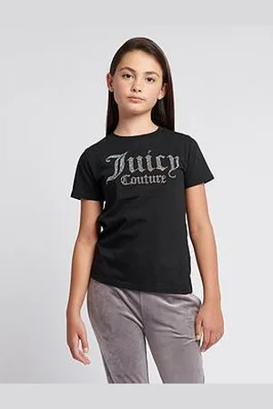 Juicy Couture Girls Diamante Fitted Short Sleeve T-Shirt