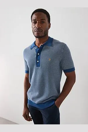 Farah Sandford Knit Short Sleeve Relaxed Fit Polo Shirt