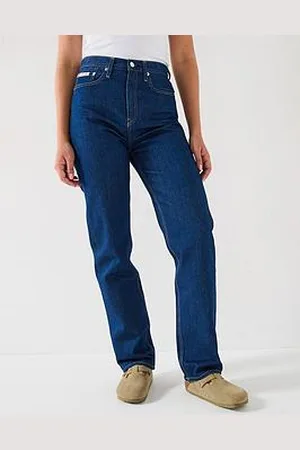 Calvin Klein High Rise Straight Leg Jeans