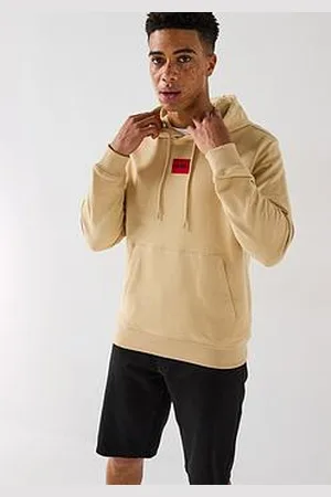 HUGO BOSS Daratschi214 Centre Patch Logo Hoodie - Beige