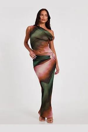 Quiz Mesh One Shoulder Crop Top