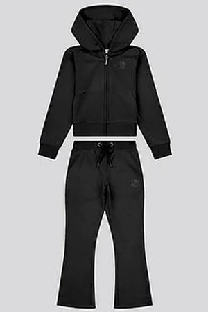 Juicy Couture Younger Girls Diamante Zip Thru & Bootcut Jogger Set