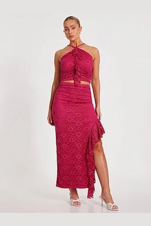 Quiz Hot Pink Lace Maxi Skirt
