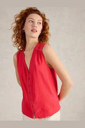 White Stuff Delilah Button Top