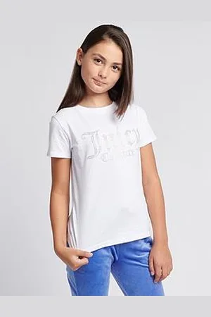 Juicy Couture Girls Diamante Fitted Short Sleeve T-Shirt