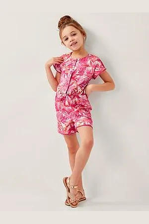 Monsoon Girls Birds Of Paradise Short Sleeve Playsuit