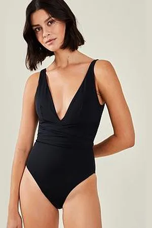 Accessorize Wrap Plunge Shaping Swimsuit