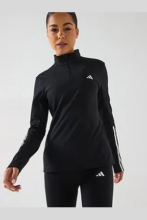 adidas Womens Training Hyperglam 1/4 Zip Top - Black