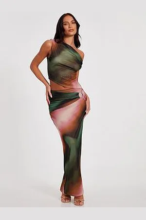 Quiz Mesh Ruched Maxi Skirt