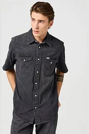 Wrangler Short Sleeve Western Denim Shirt