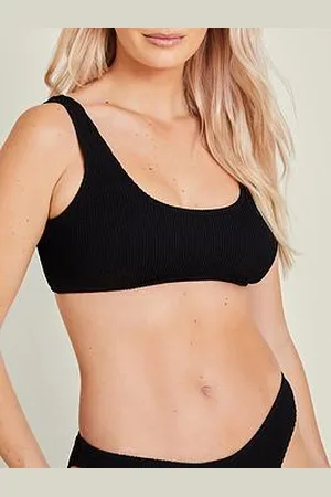 Accessorize Crinkle Crop Bikini Top
