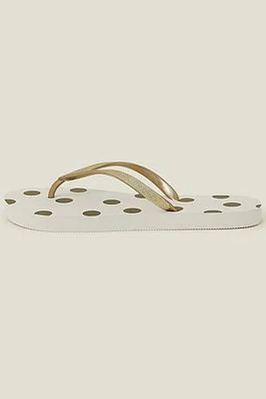 Accessorize Metallic Polka Dot Flip Flops