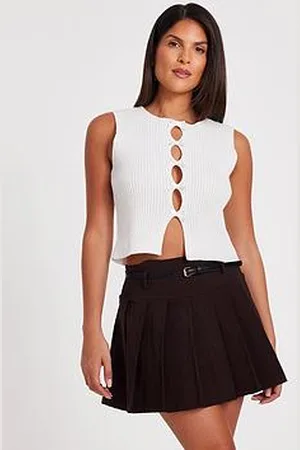Quiz Pleated Mini Skirt