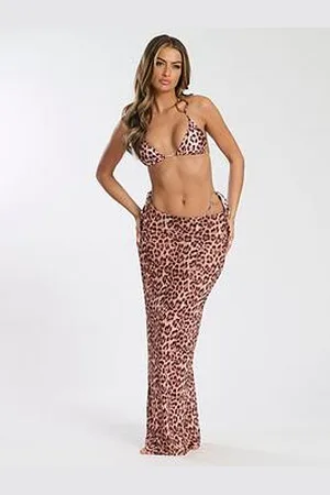 South Beach Printed Mesh Maxi Skirt