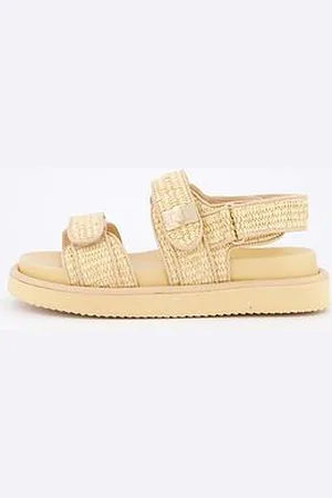 Very Wide Fit Raffia Double Buckle Footbed