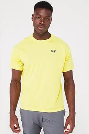 Under Armour Mens Training Ua Tech Textured T-Shirt - Yellow/Black