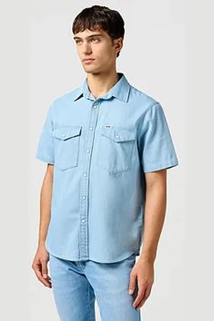 Wrangler Short Sleeve Denim Western Shirt