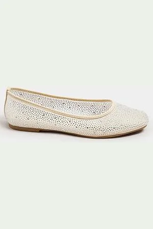 Yours Wide Fit Mesh Diamante Ballet Pump