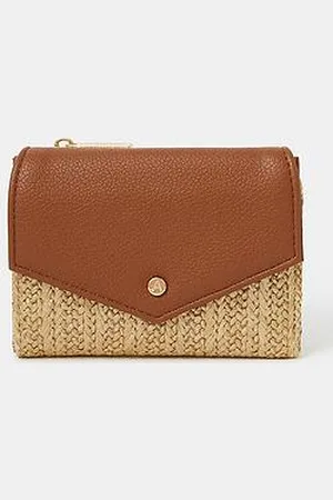 Accessorize Metallic Raffia Purse