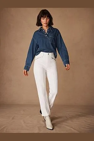mint&berry Sculpting Slim Biker Detail Jeans