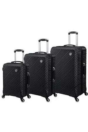 IT Luggage Recline Black 3Pc Suitcase Set