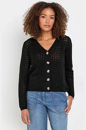 M&Co Button Crochet Cardigan