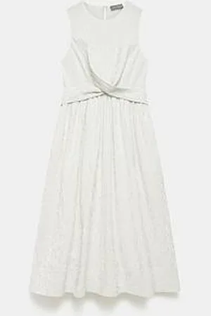 mint&berry Neutral Striped Midi Dress