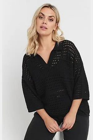 Yours Collared Pointelle Jumper
