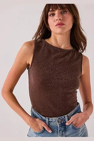 Very Slash Neck Lurex Vest