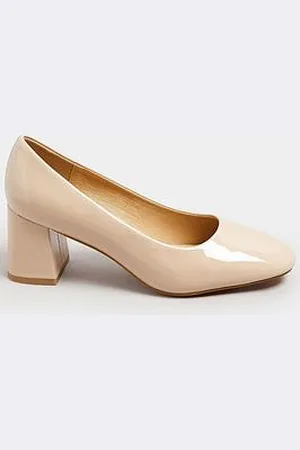 Yours Extra Wide Fit Round Toe Mid Block Court Heels