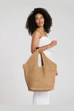 South Beach Oversized Woven Shoulder Bag