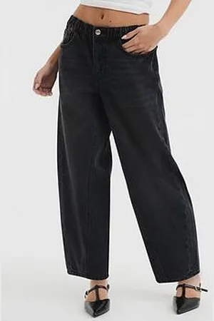River Island Petite Elasticated Barrel Leg Jeans