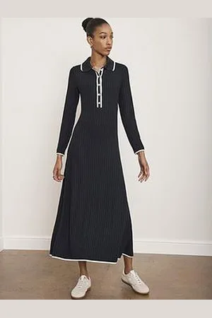 mint&berry Tipped Jersey Midi Dress